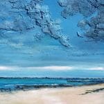 A painting of a beach scene set in Pemba Mozambique