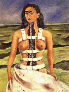 Kahlo Painting after car accident