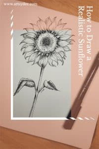 sunflower pencil drawing pinterest pin