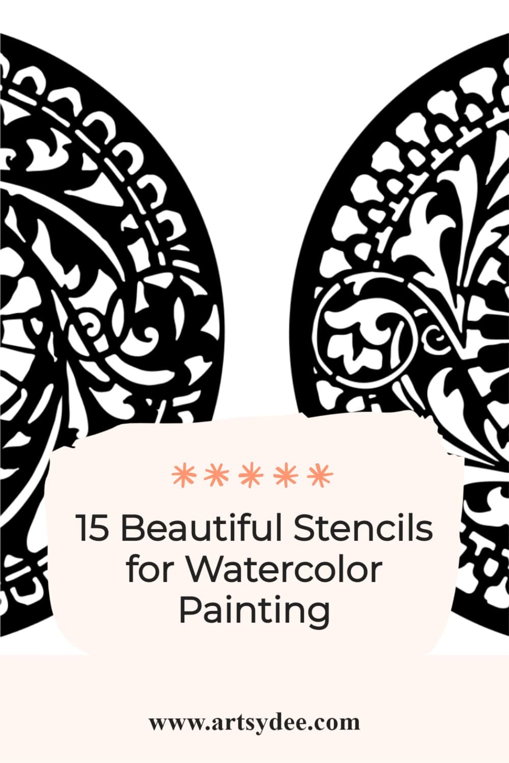 15 Beautiful Stencils for Watercolor Painting Artsydee Drawing
