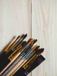 a collection of paintbrushes to demonstrate how to store your watercolor brushes