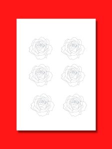 6 small rose template printables