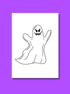 Large Scary Ghost Cut out Template