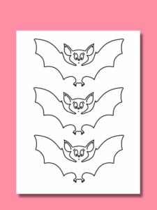 3 cute bats template