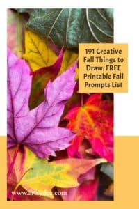 191 fall things to draw prompt list pin