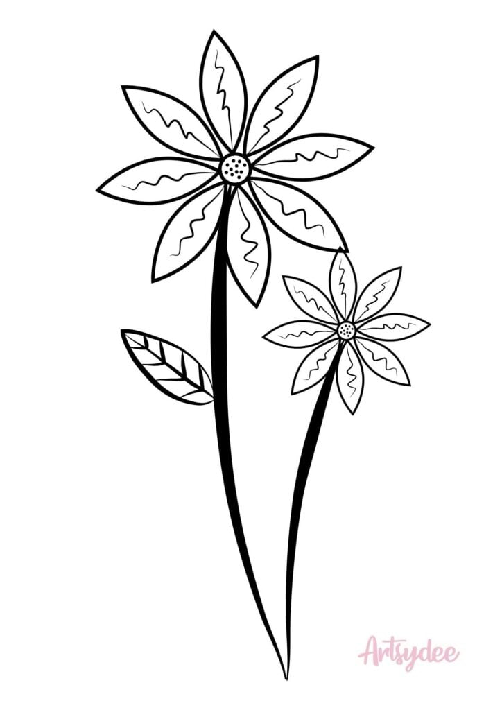 stylized flower template