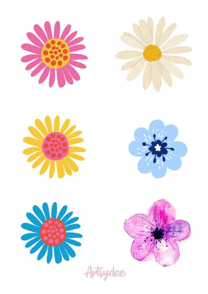 flower cut out printables