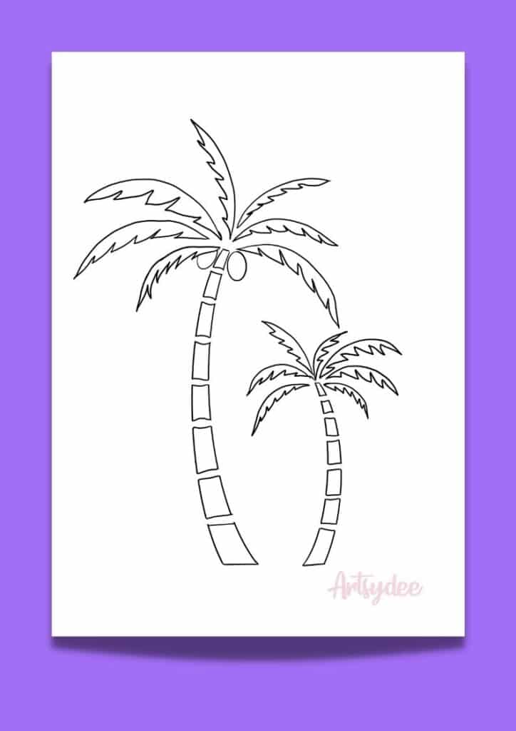 two palm tree stylized template