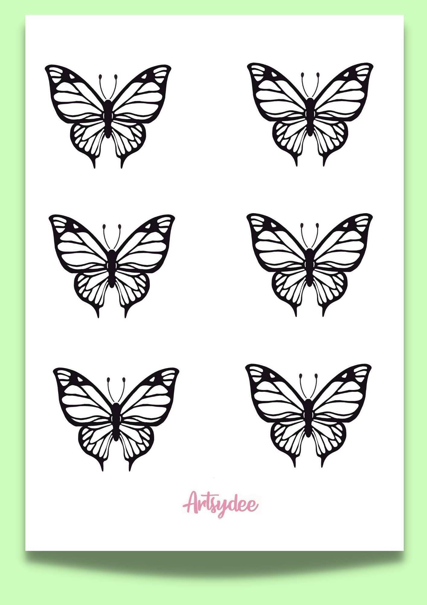 21 Butterfly Stencil Templates | FREE Printables for Your Creative ...