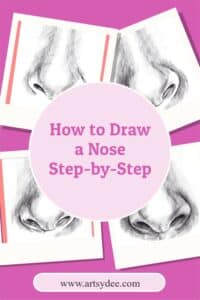 How to draw a nose step by step pin