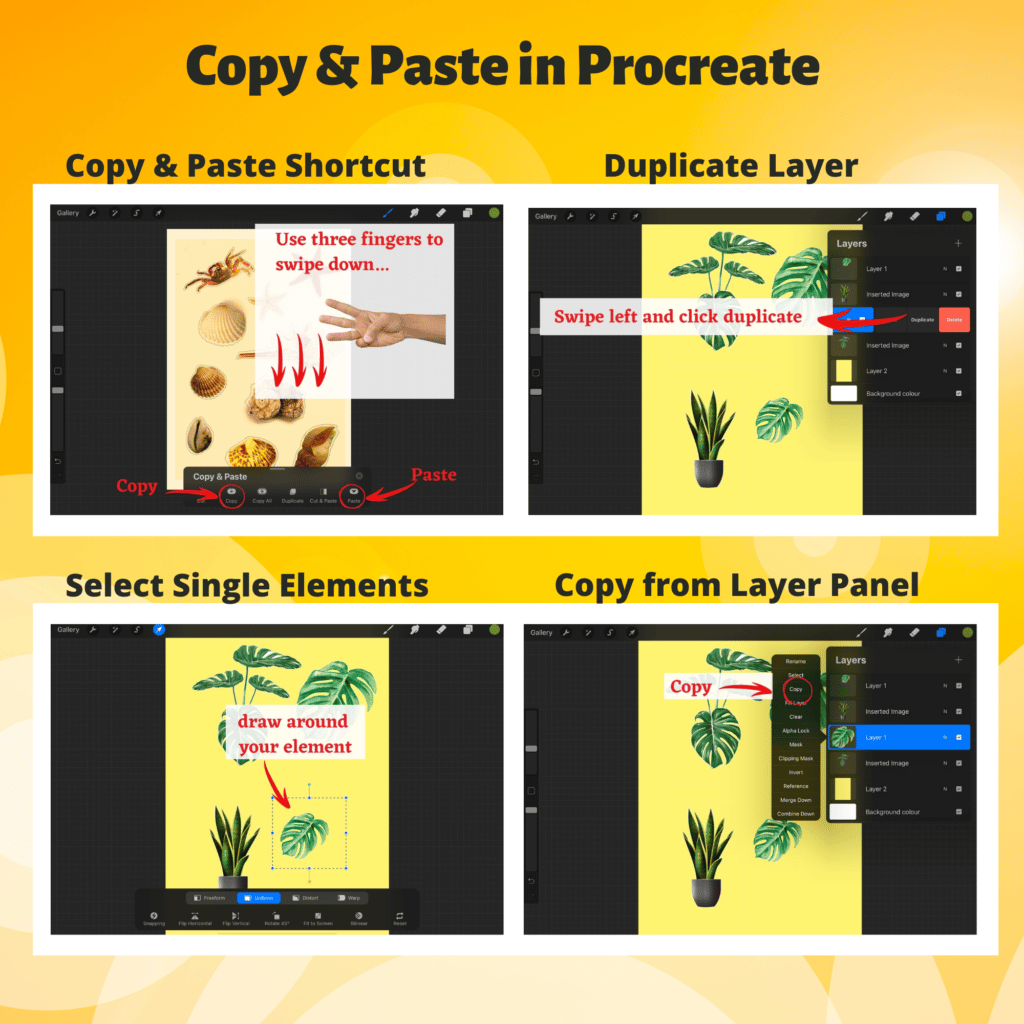 6 Easy Methods to Copy & Paste in Procreate! Artsydee Drawing