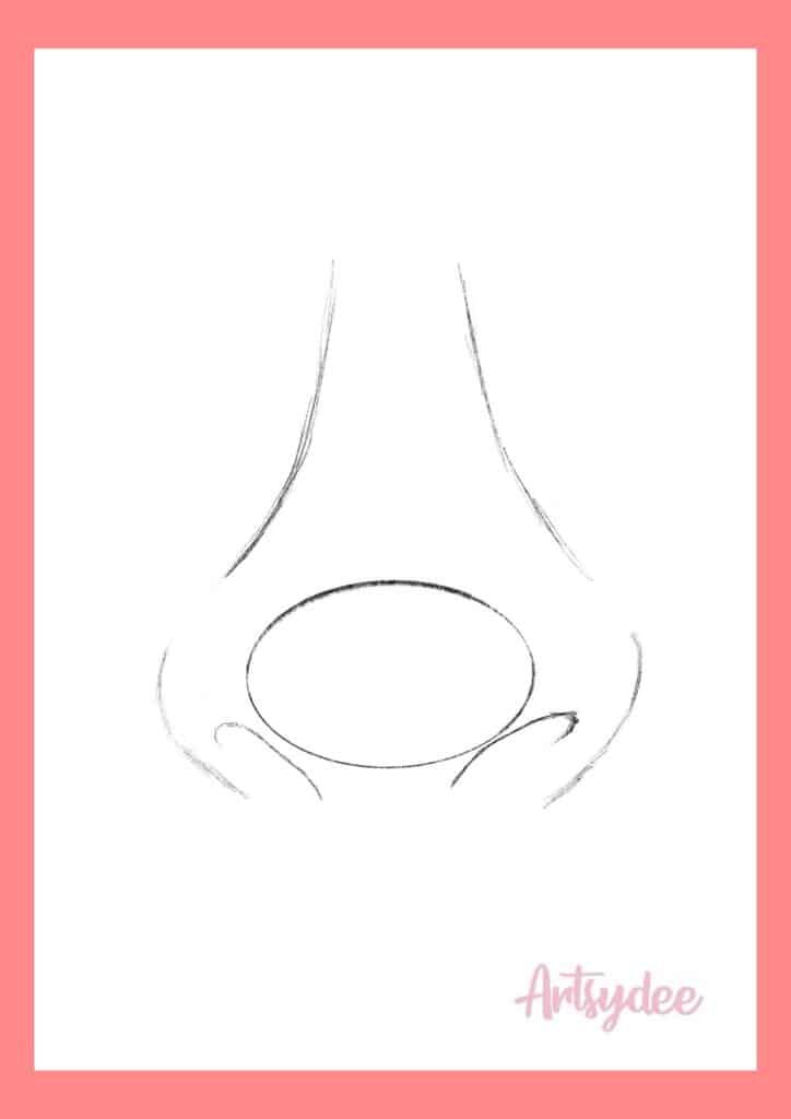 Step 4_ How to Draw a Nose