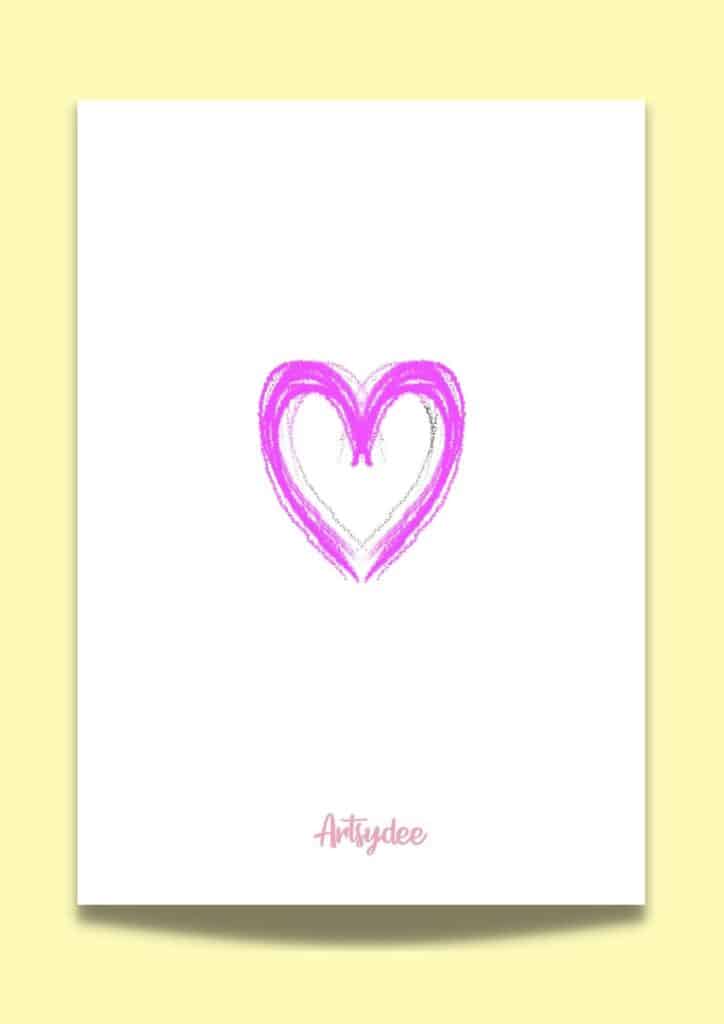 heart template sketch