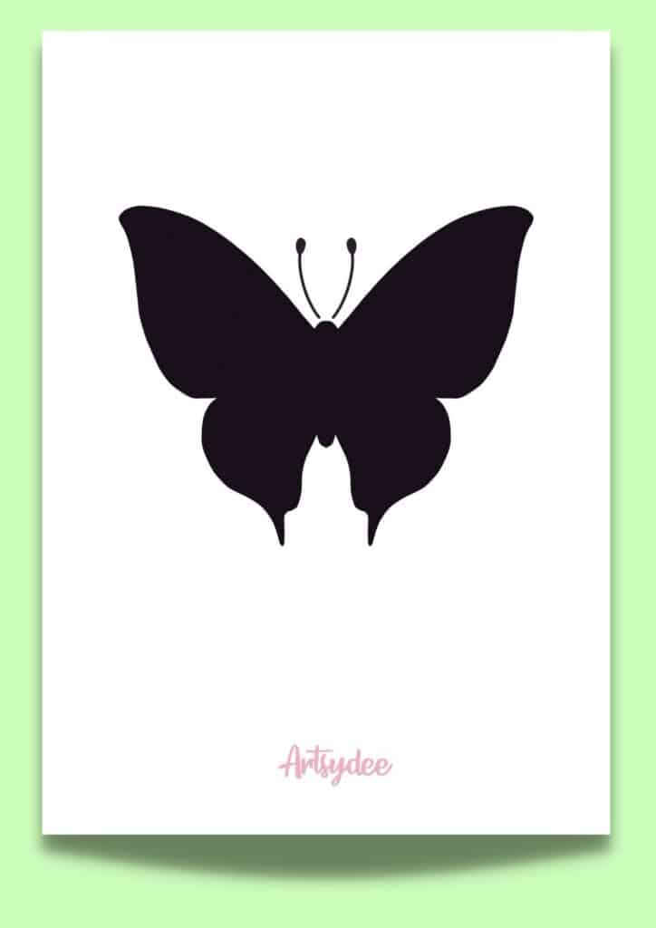 silhouette butterfly stencil template
