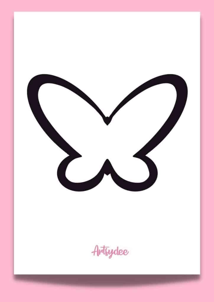 simple butterfly outline stencil template
