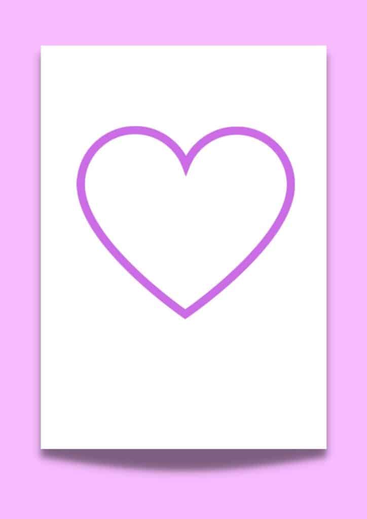 simple large heart template
