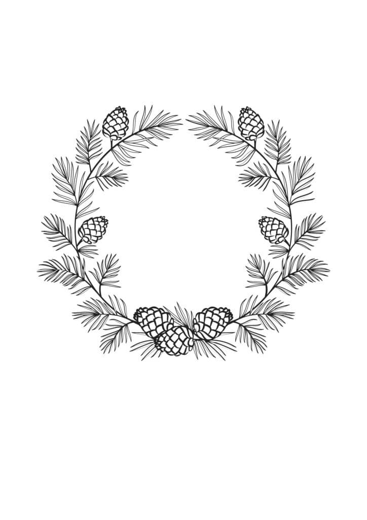 christmas wreath sketch