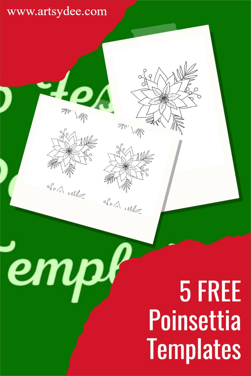 Looking for a Poinsettia template? 5 FREE Poinsettia templates ...