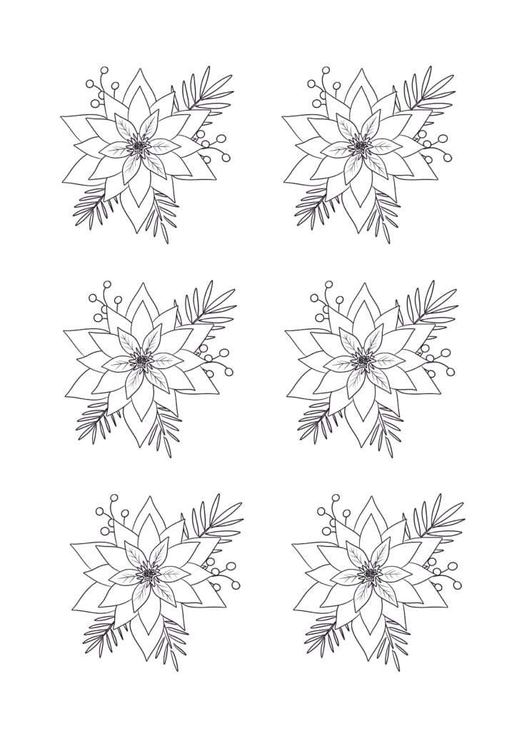 poinsettia template printable