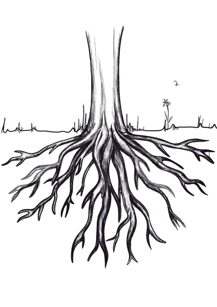Draw Tree Roots In 10 Easy Steps Artsydee Drawing Painting Craft 