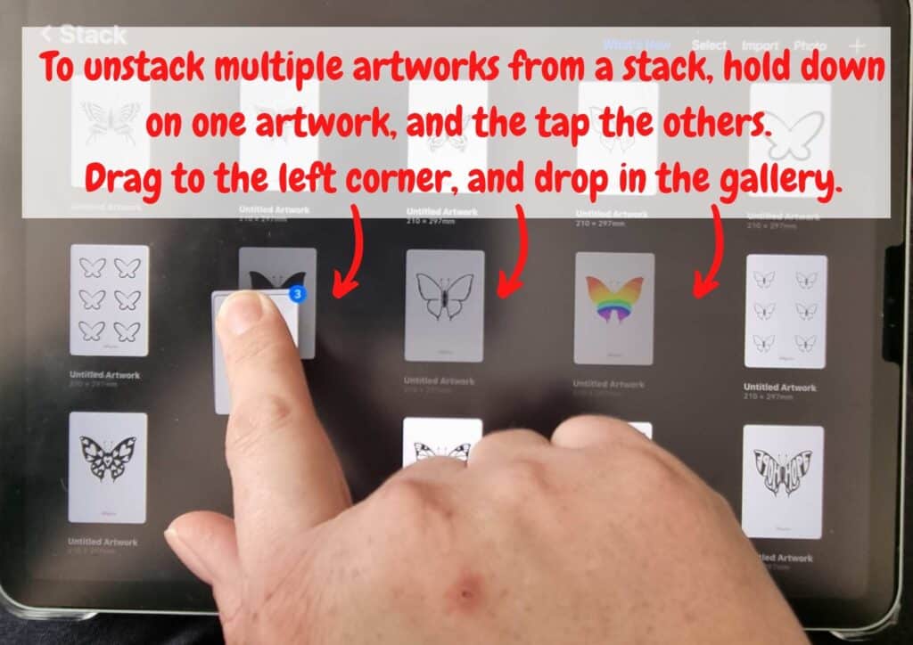 Last step: How to unstack in Procreate. 
