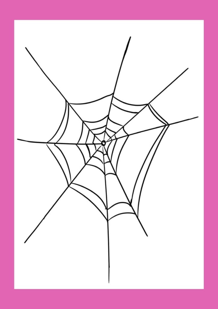 easy spider web drawing step 4