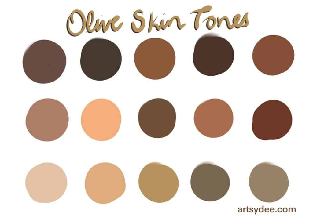 Olive Skin Tones Color Palette for Procreate