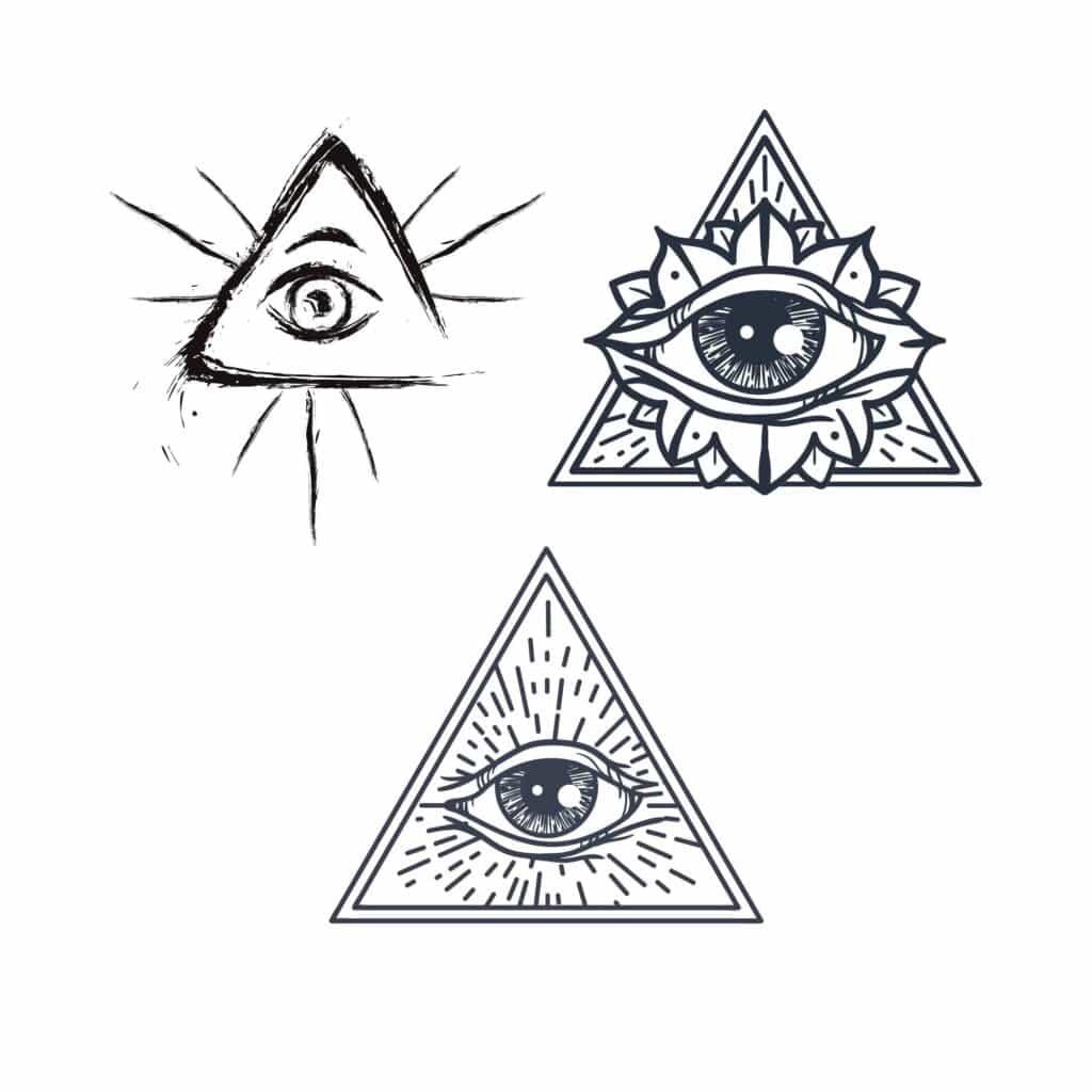 all seeing eye doodles to draw on your hand