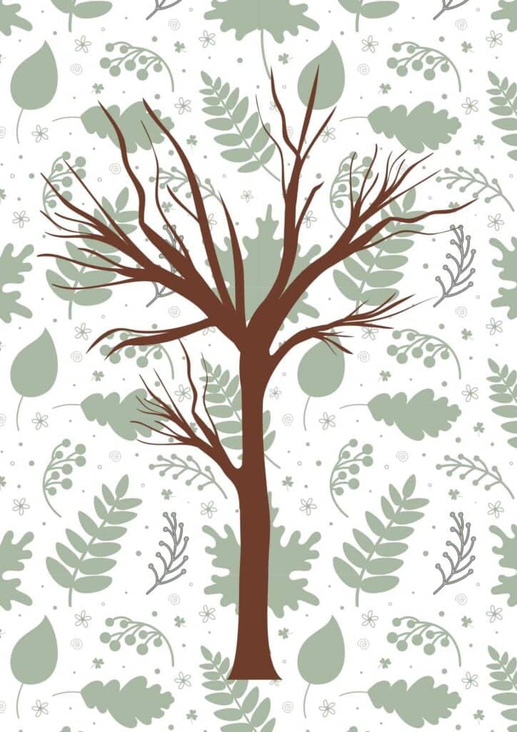 Tree Template without Leaves (5 Free Printables) - Artsydee