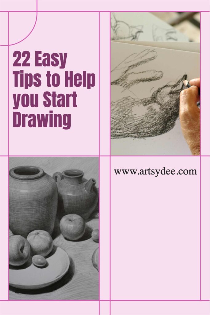 22-Easy-Tips-to-Help-you-Start-Drawing Pinterest Pin