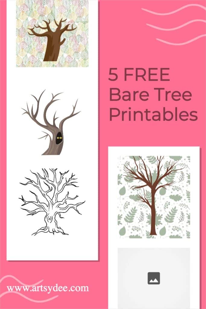 Tree Template without Leaves (5 Free Printables) - Artsydee