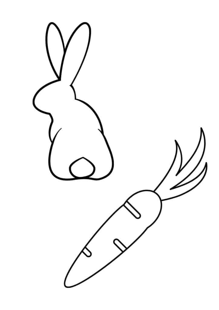carrot template with bunny