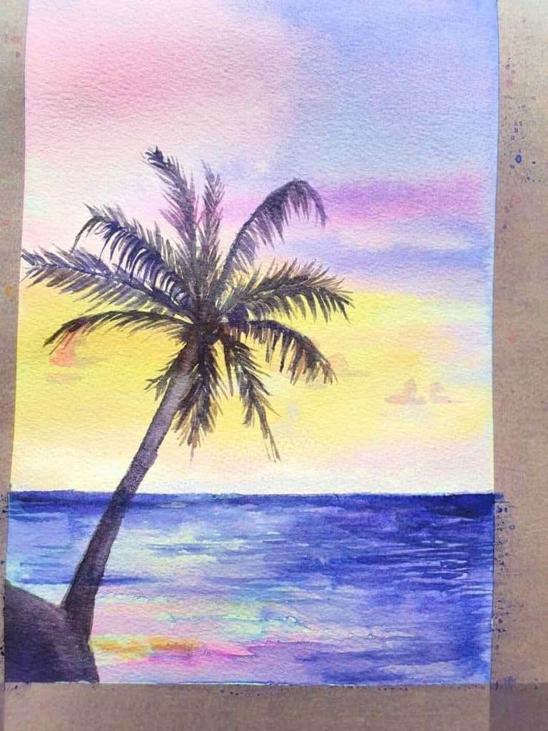 How to Paint Watercolor Palm Trees - Artsydee - Drawing, Painting ...