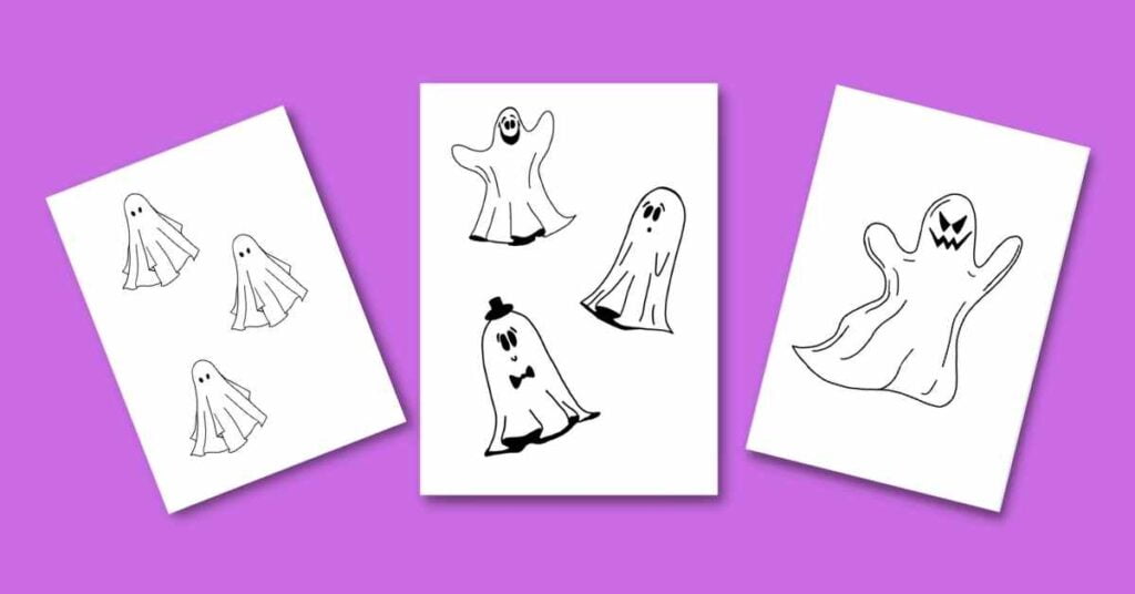 Looking for a Ghost Cut Out Template? 5 Free Spooky Printables ...