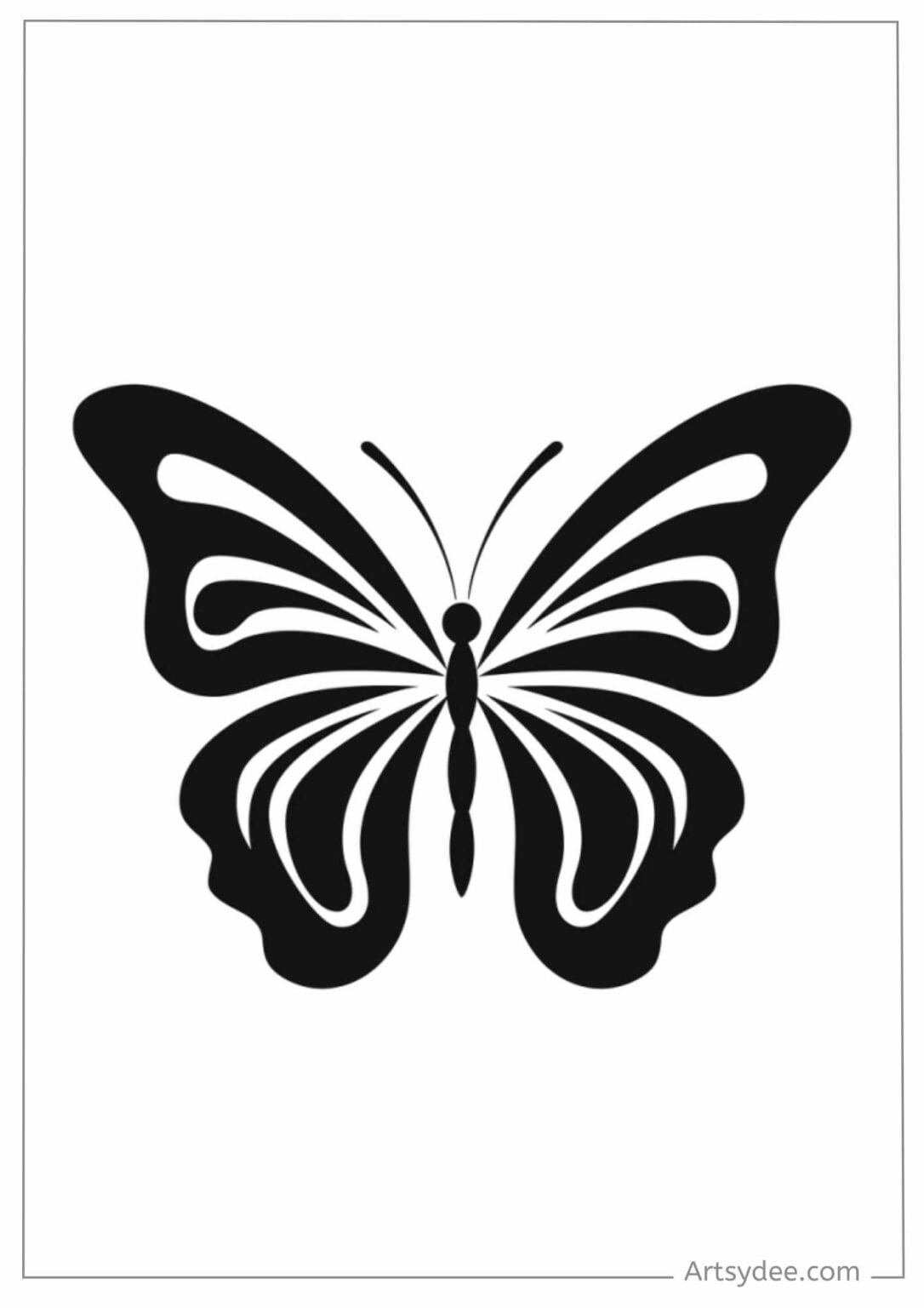 38 FREE Butterfly Stencil Templates: Flutter Into Creativity ...