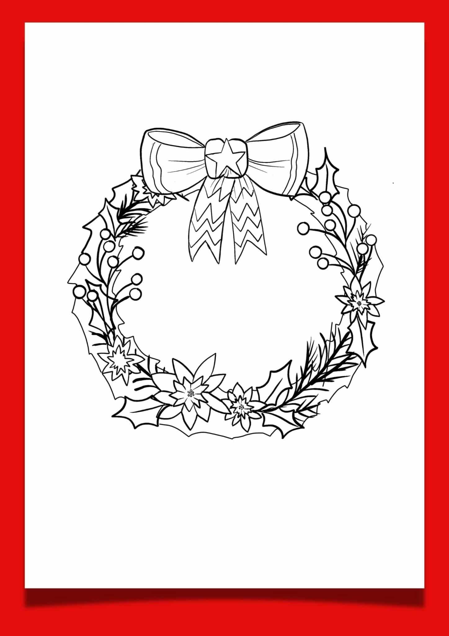 Christmas Wreath Template 6 FREE Printables To Get You Feeling Festive