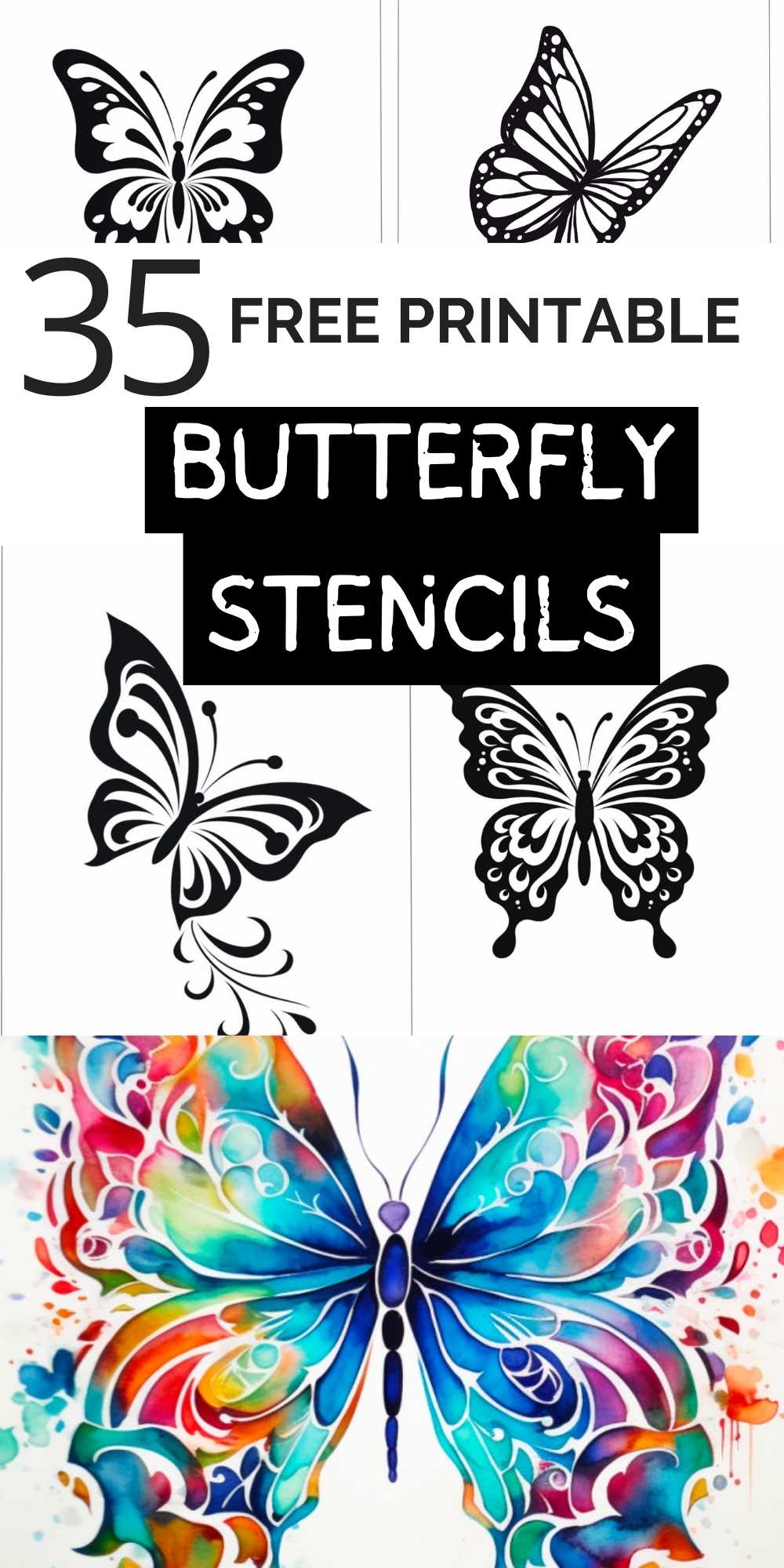 38 FREE Butterfly Stencil Templates: Flutter Into Creativity ...