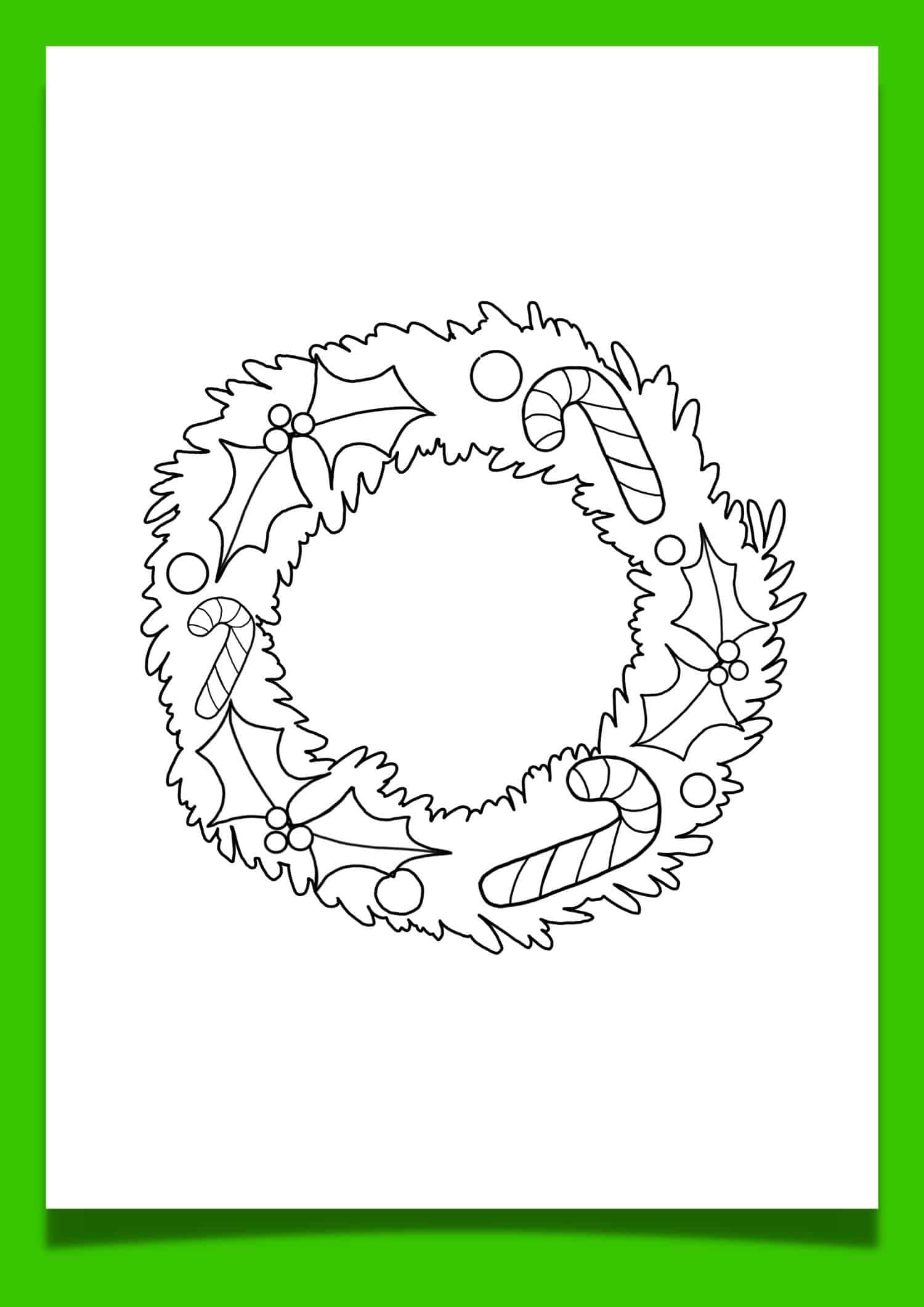 Christmas Wreath Template 6 FREE Printables to Get You Feeling Festive