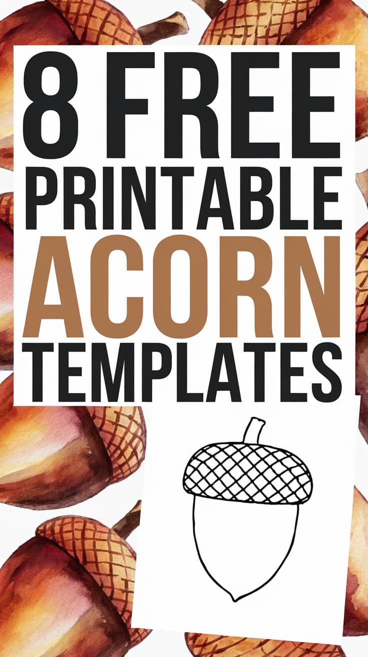 Looking for an Acorn Template? 8 FREE Acorn Printables! - Artsydee ...