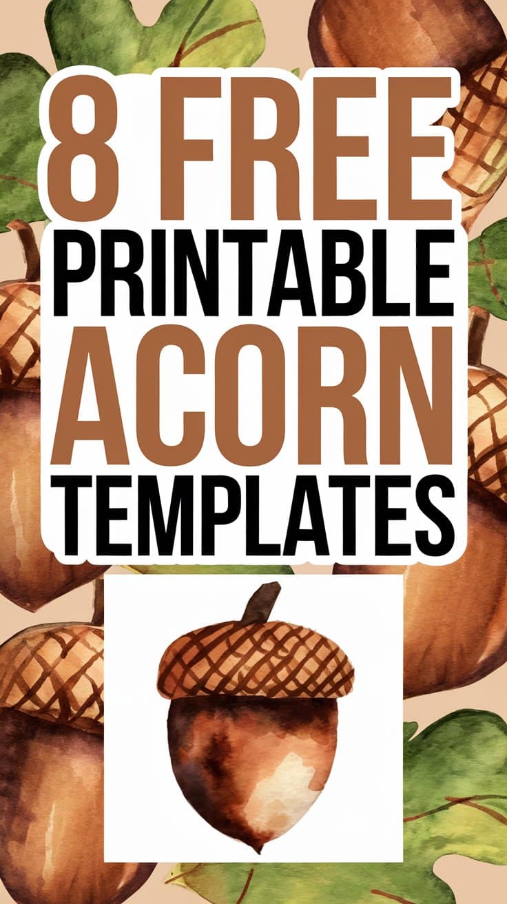 Looking for an Acorn Template? 8 FREE Acorn Printables! - Artsydee ...