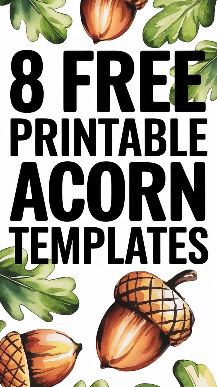 Looking for an Acorn Template? 8 FREE Acorn Printables! - Artsydee ...