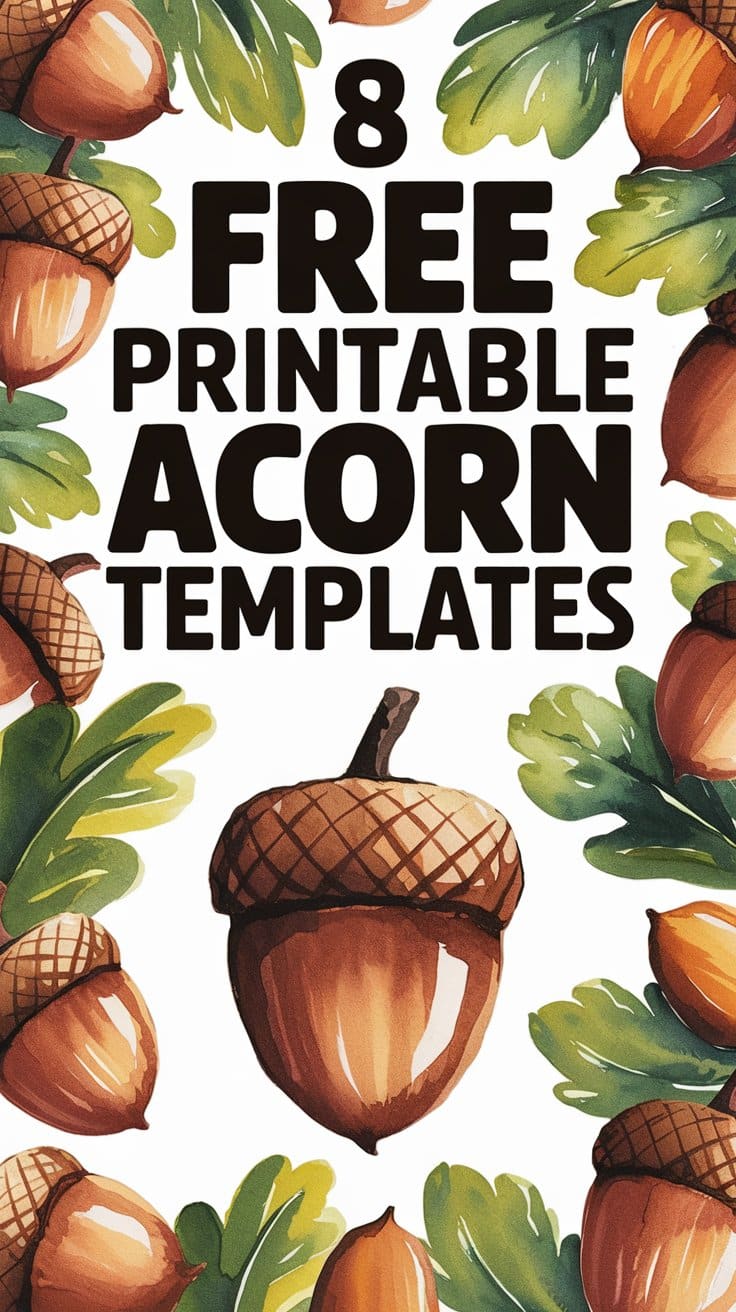 Looking for an Acorn Template? 8 FREE Acorn Printables! - Artsydee ...