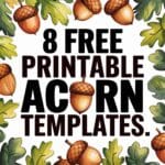 acorn template free printable