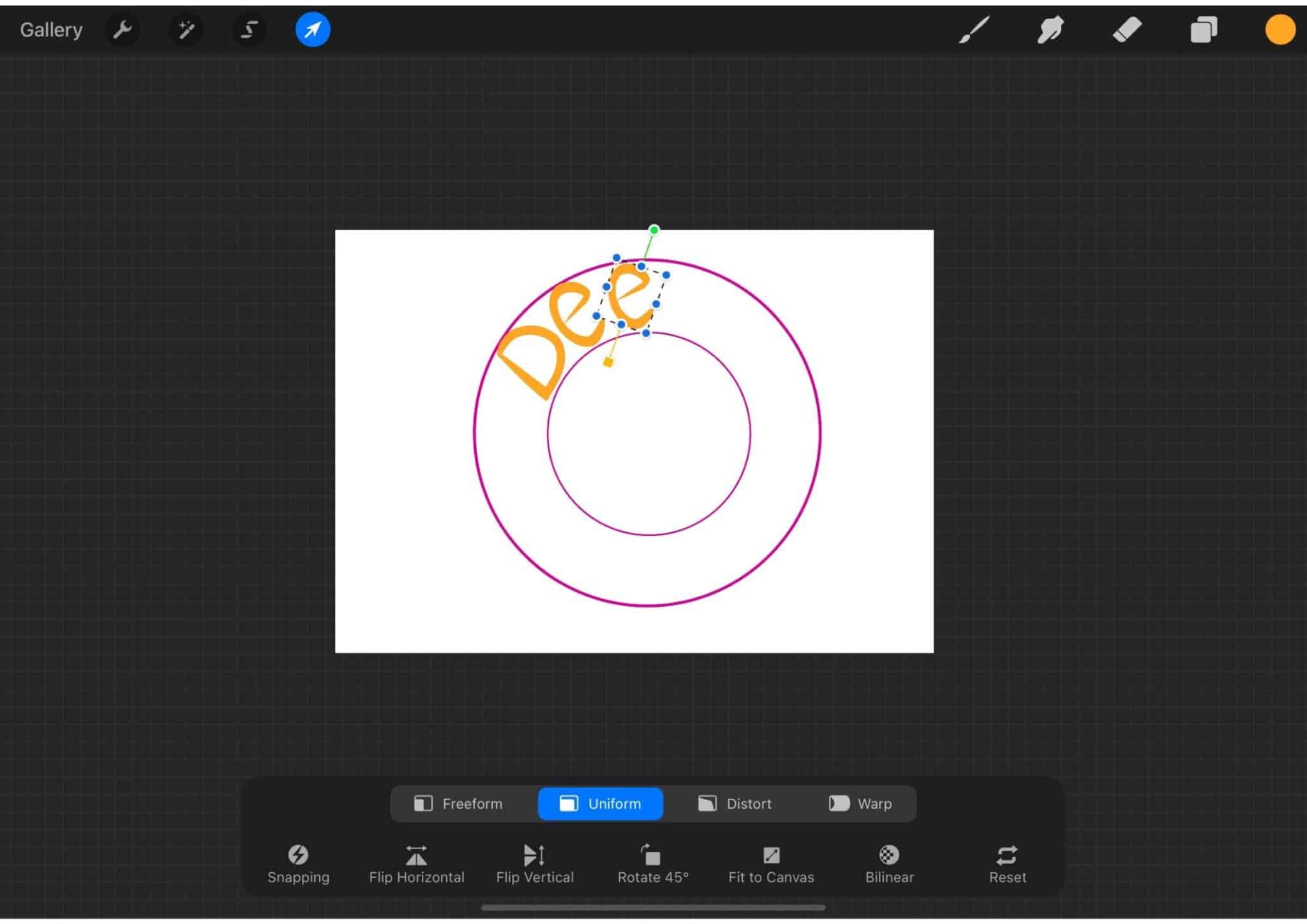 How to Curve Text in Procreate: The Ultimate Guide (2022) - Artsydee