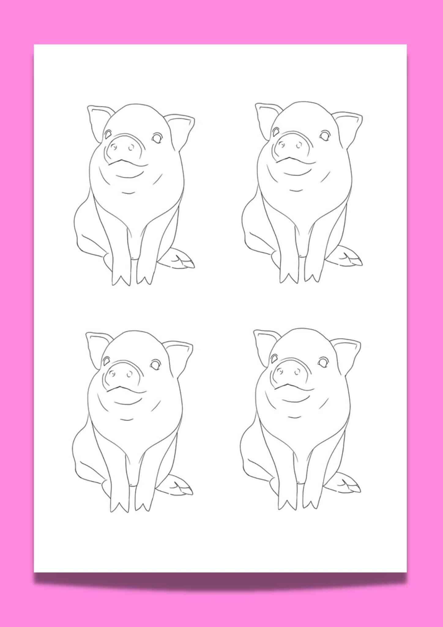 7 FREE Pig Template Printables Artsydee Drawing, Painting, Craft