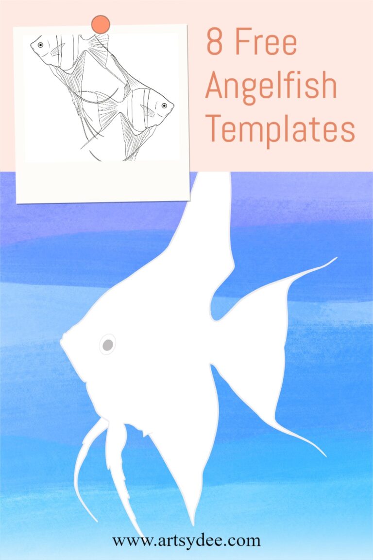 8 FREE Angelfish Template Printables Artsydee Drawing, Painting