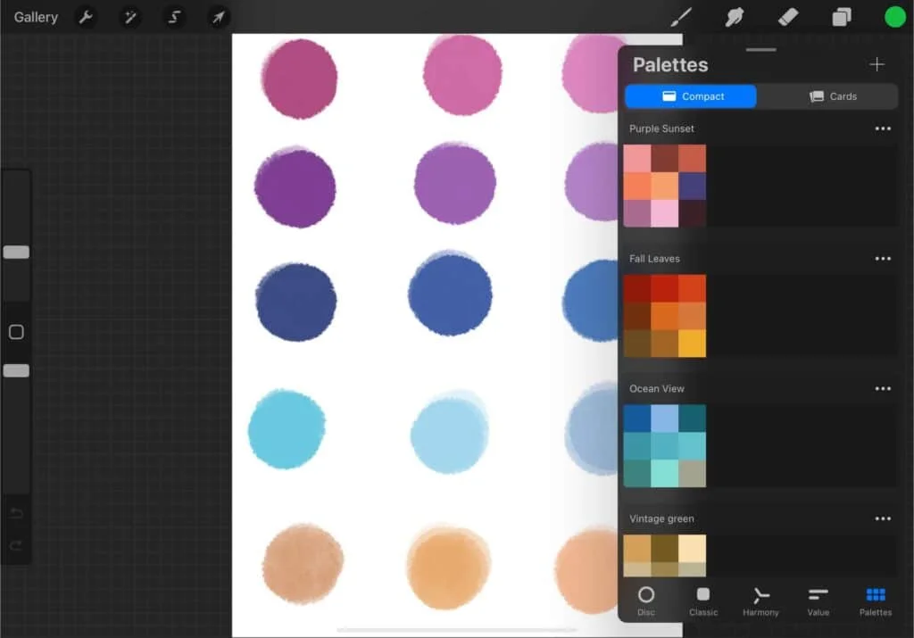 Palettes — Procreate Pocket Handbook