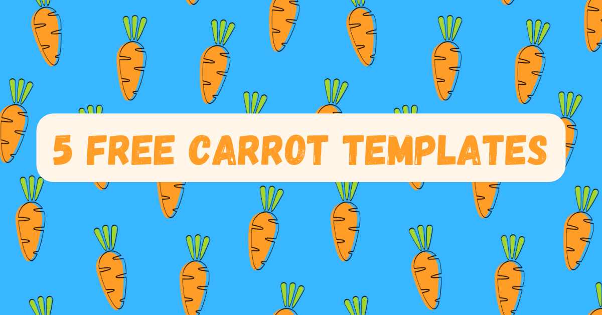 5 FREE Carrot Template Printables Artsydee Drawing Painting