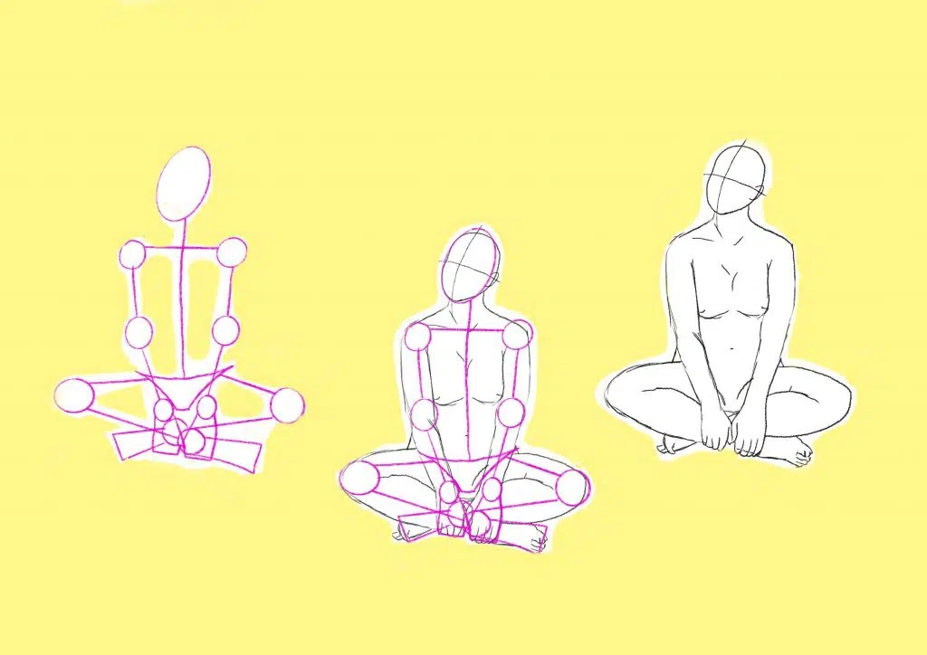 Anime Pose Reference - Three women sitting | PoseMy.Art