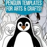 penguin templates for watercolor & coloring